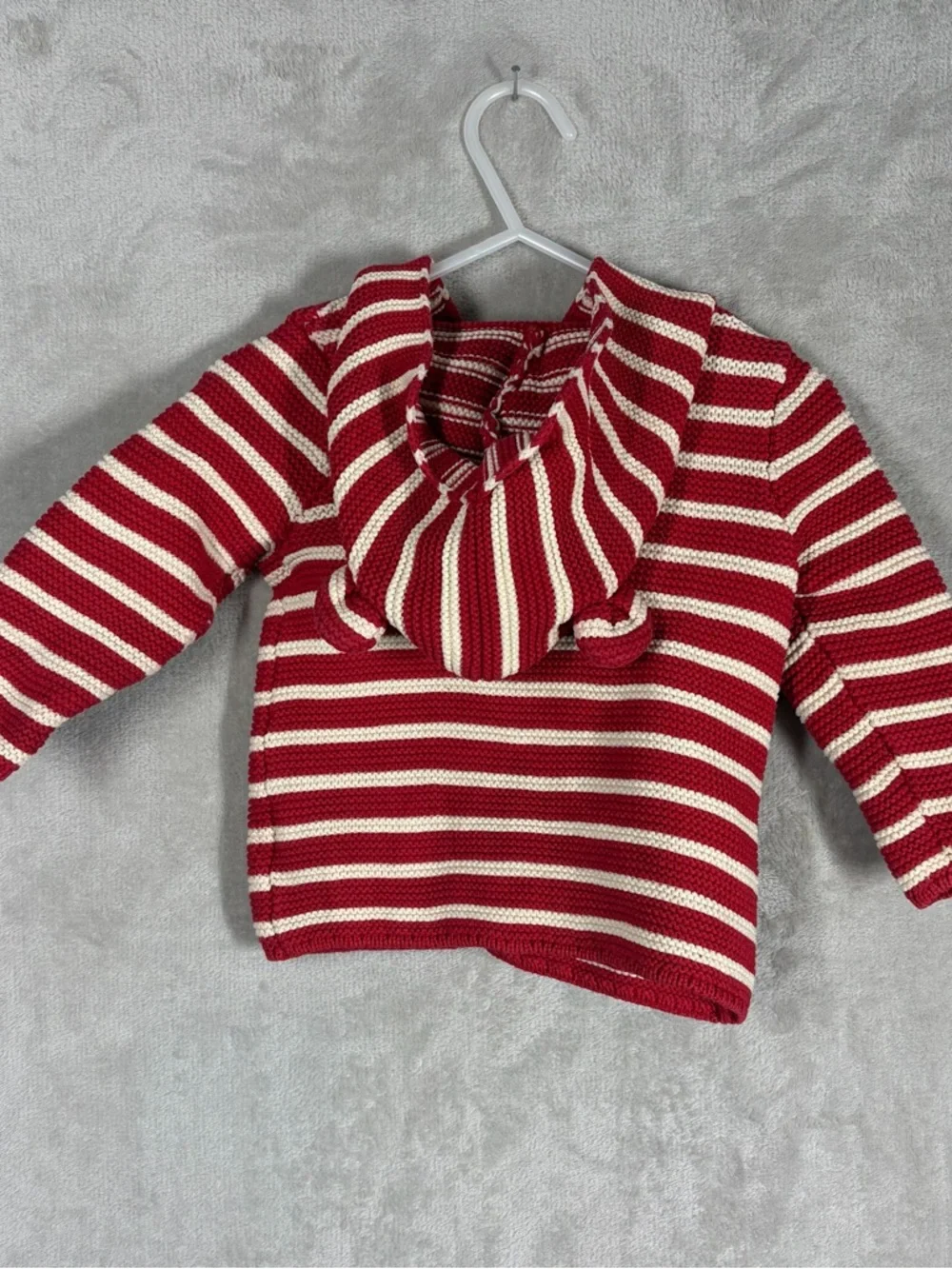 Baby Gap‎ Knit Whale Sweater Size 6-12 M Red Striped Nautical Ocean Animal